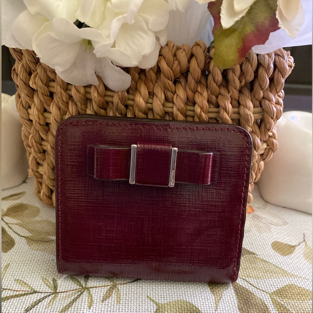 Coach Darcy Patent Leather Bow Wallet